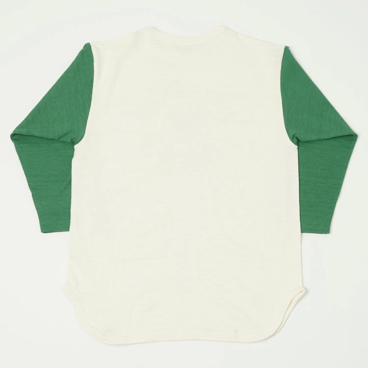 Warehouse & Co 'Black River Tigers' 4800 Baseball Tee - Cream/Green