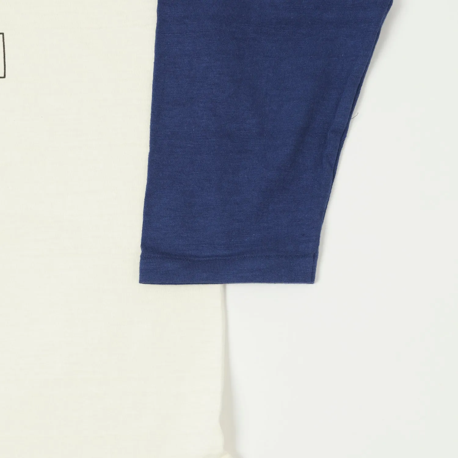 Warehouse & Co 'Black River Tigers' 4800 Baseball Tee - Cream/Navy
