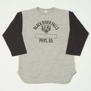 Warehouse & Co 'Black River Tigers' 4800 Baseball Tee - Heather Grey/Sumikuro