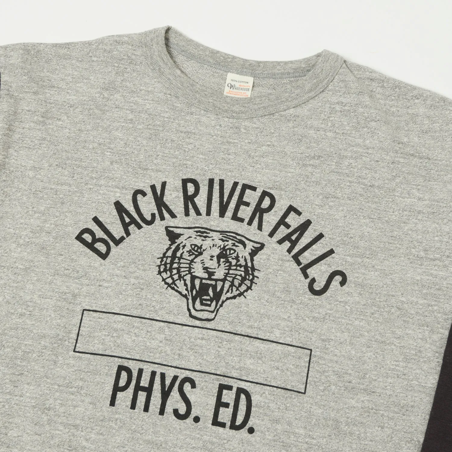 Warehouse & Co 'Black River Tigers' 4800 Baseball Tee - Heather Grey/Sumikuro