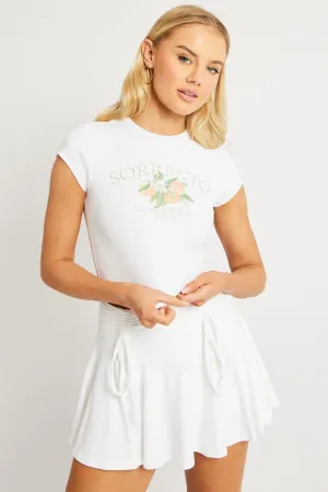White Graphic Tee Short Sleeve