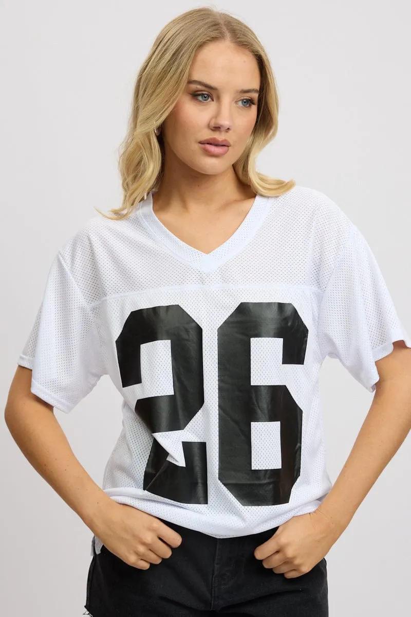 White Sport Tee Short Sleeve