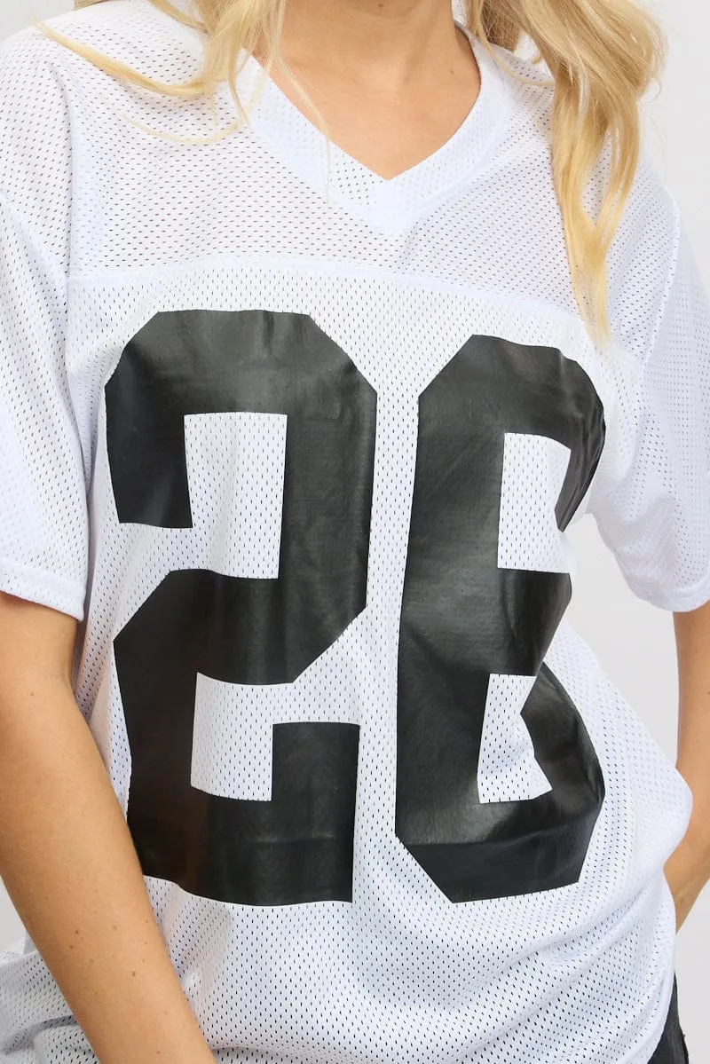 White Sport Tee Short Sleeve