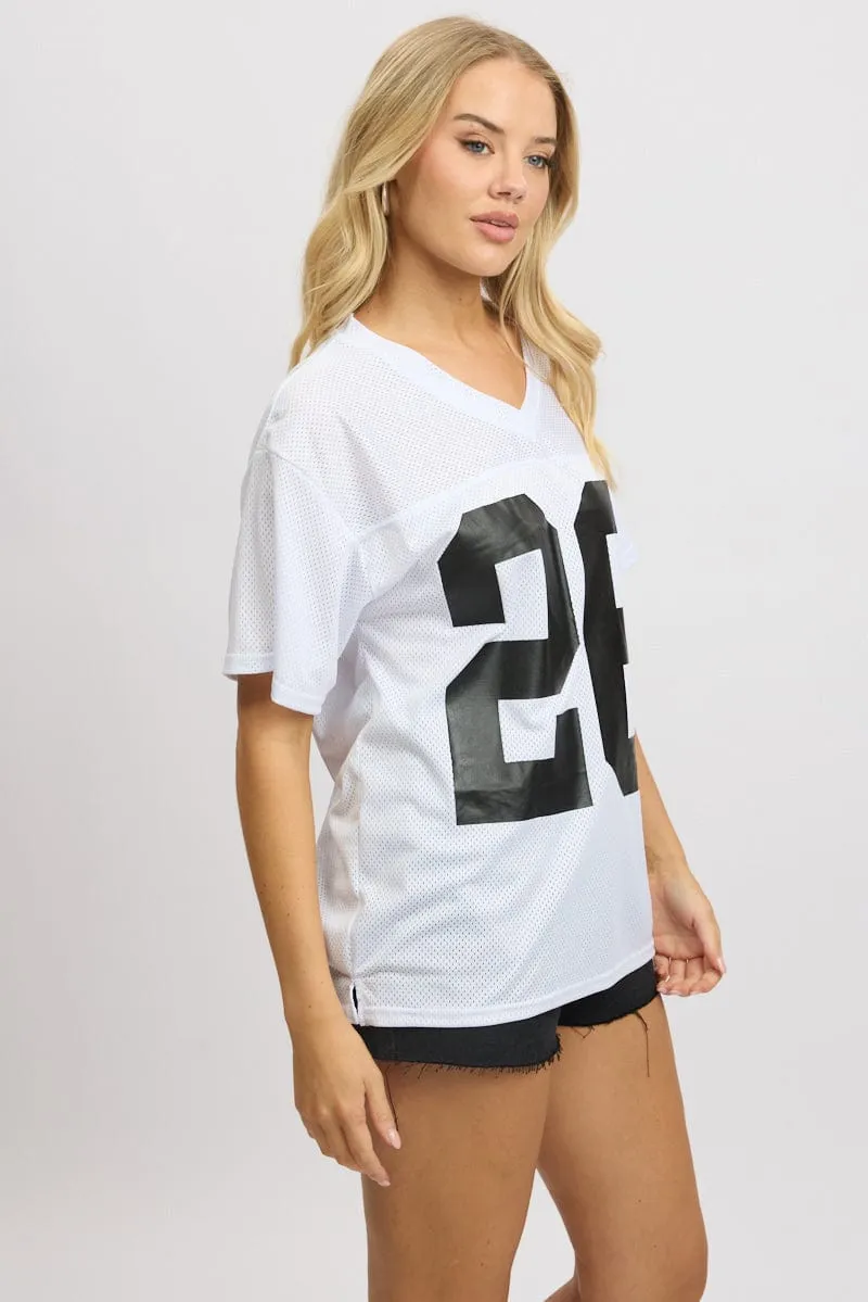 White Sport Tee Short Sleeve
