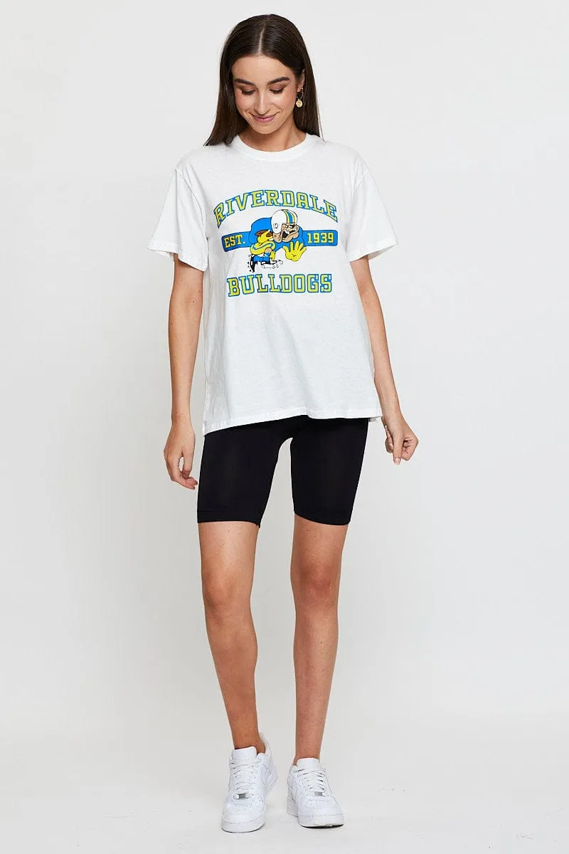 White Vintage T Shirt Short Sleeve