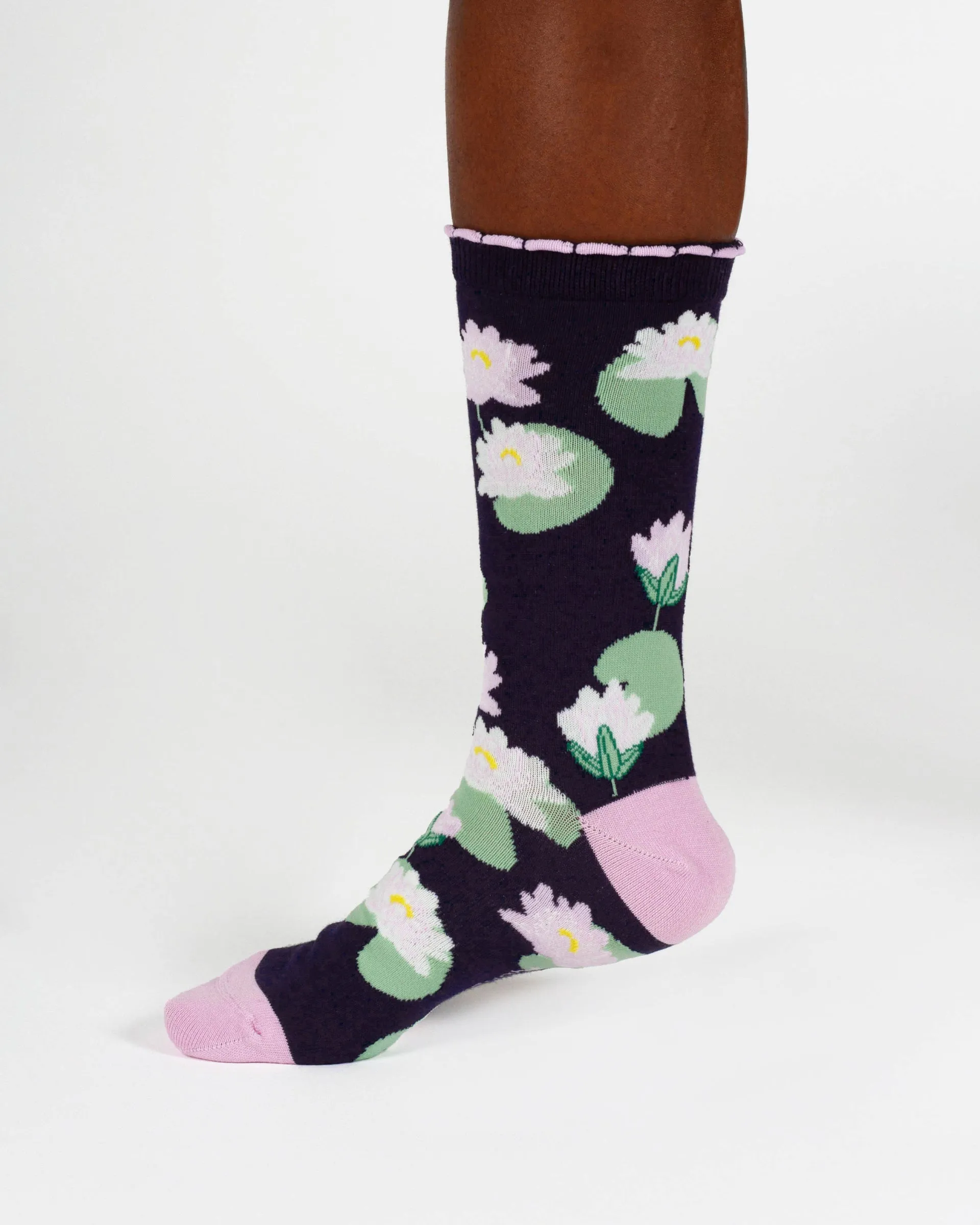 Womens Birth Flower Sock - Water-Lily