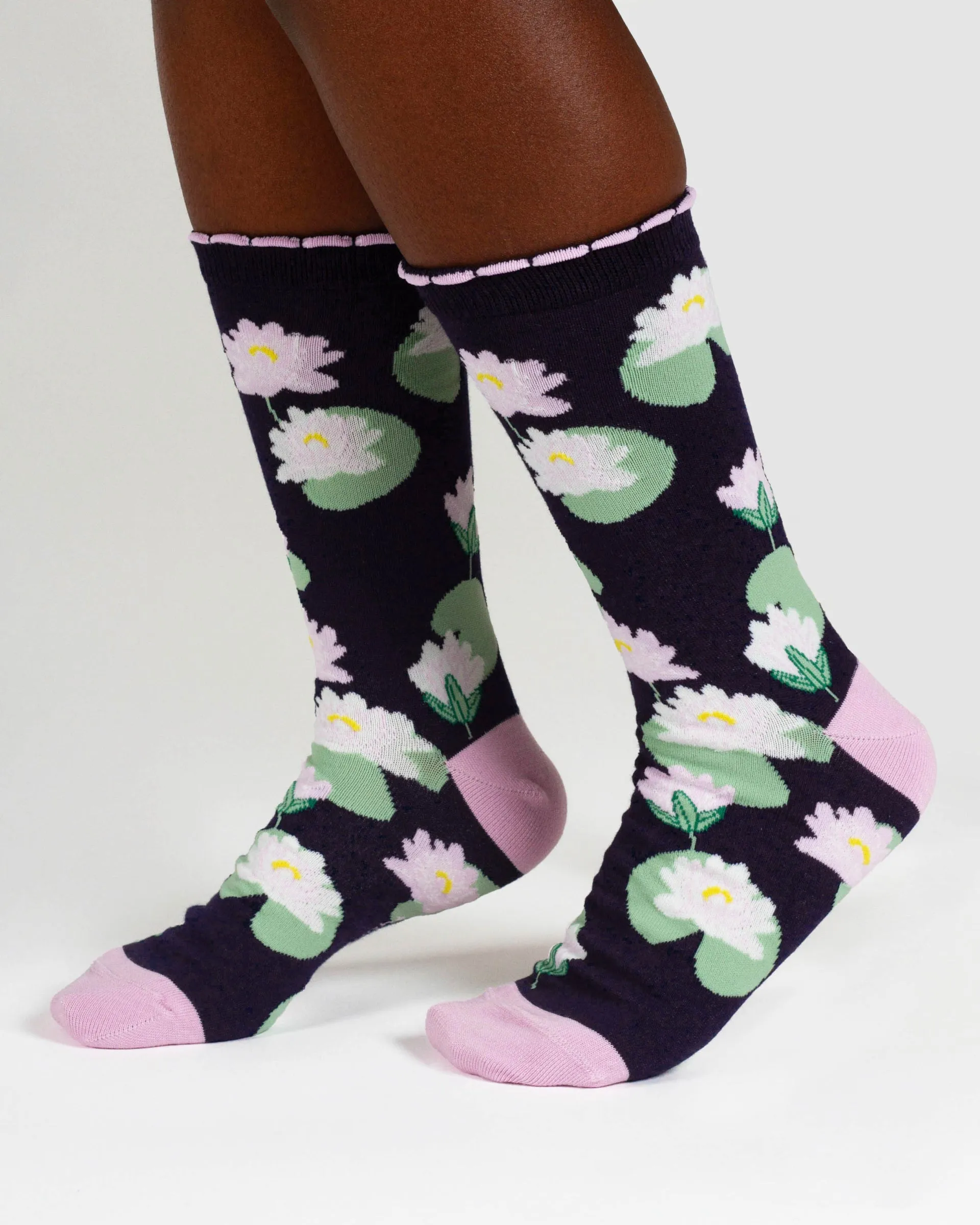Womens Birth Flower Sock - Water-Lily