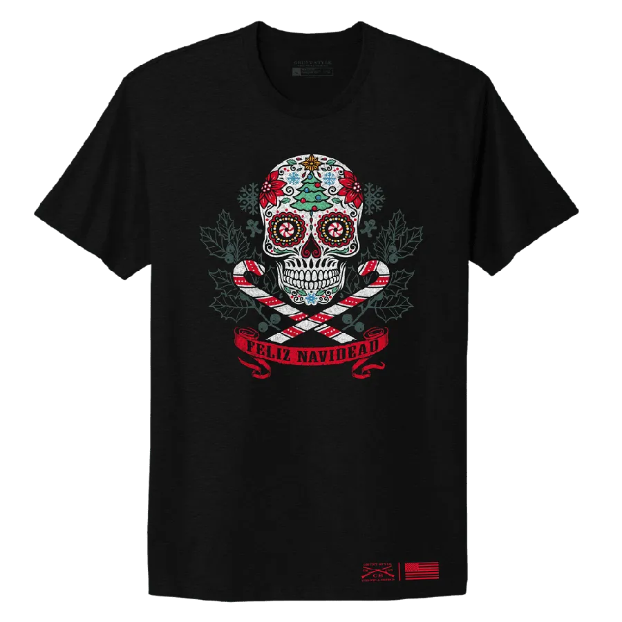 Women's Feliz Navidead Boyfriend Fit T-Shirt - Black
