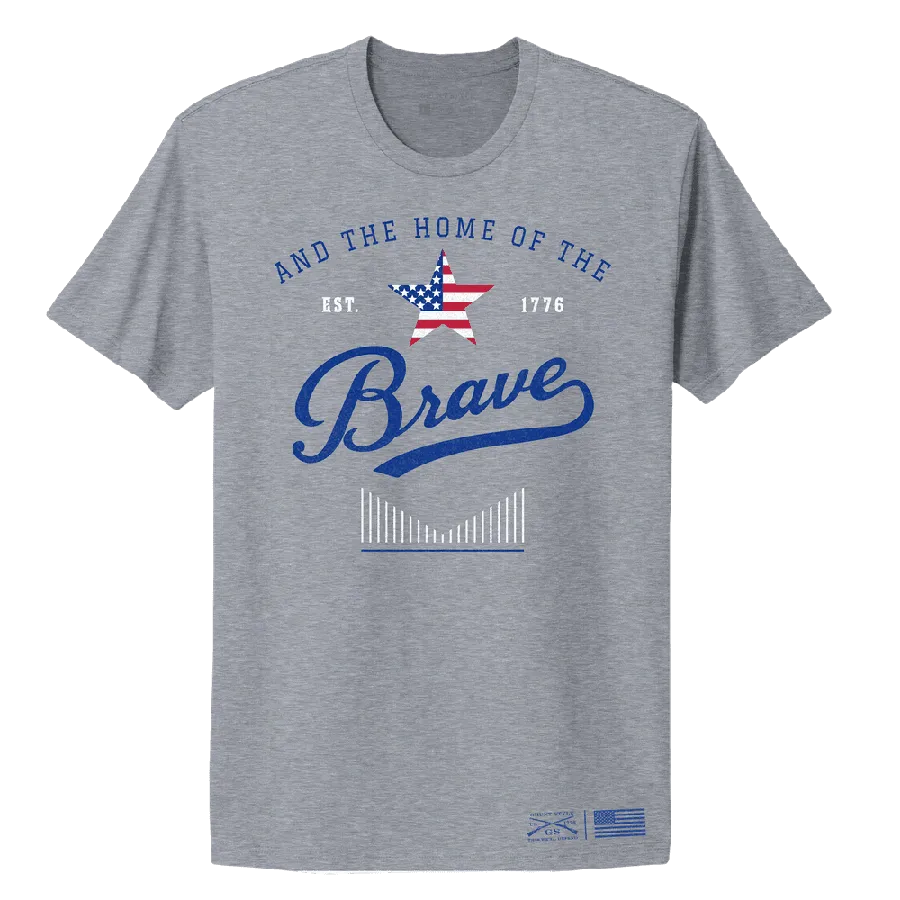 Women's Home Of The Brave Boyfriend Fit T-Shirt - Dark Heather Gray