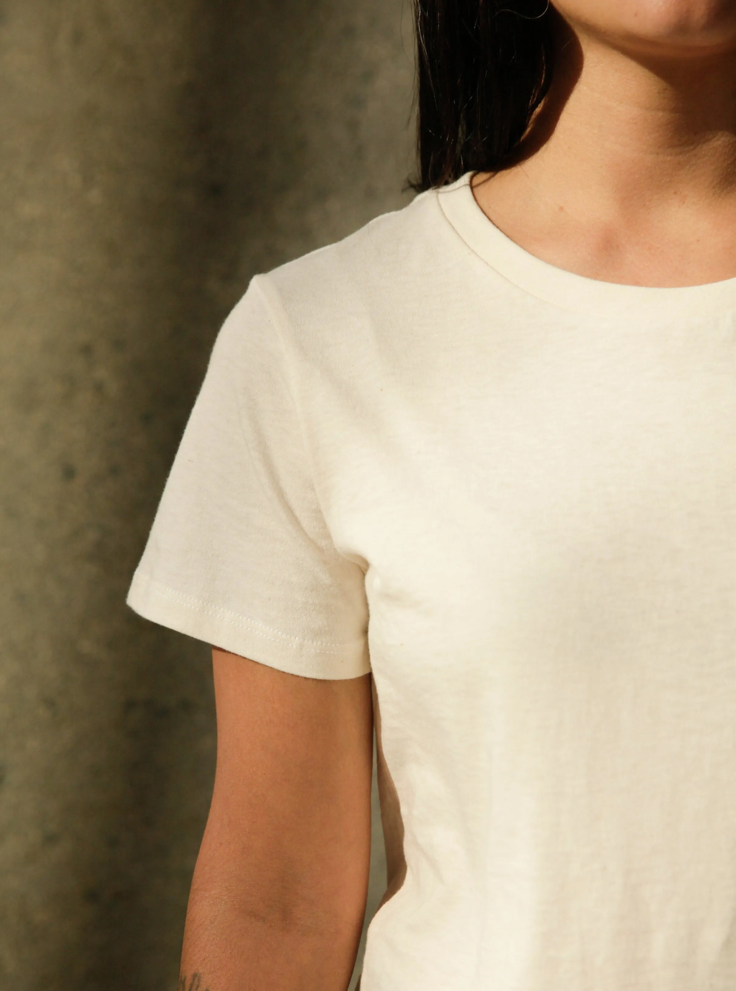 Women's Organic Crew Tee - Natural