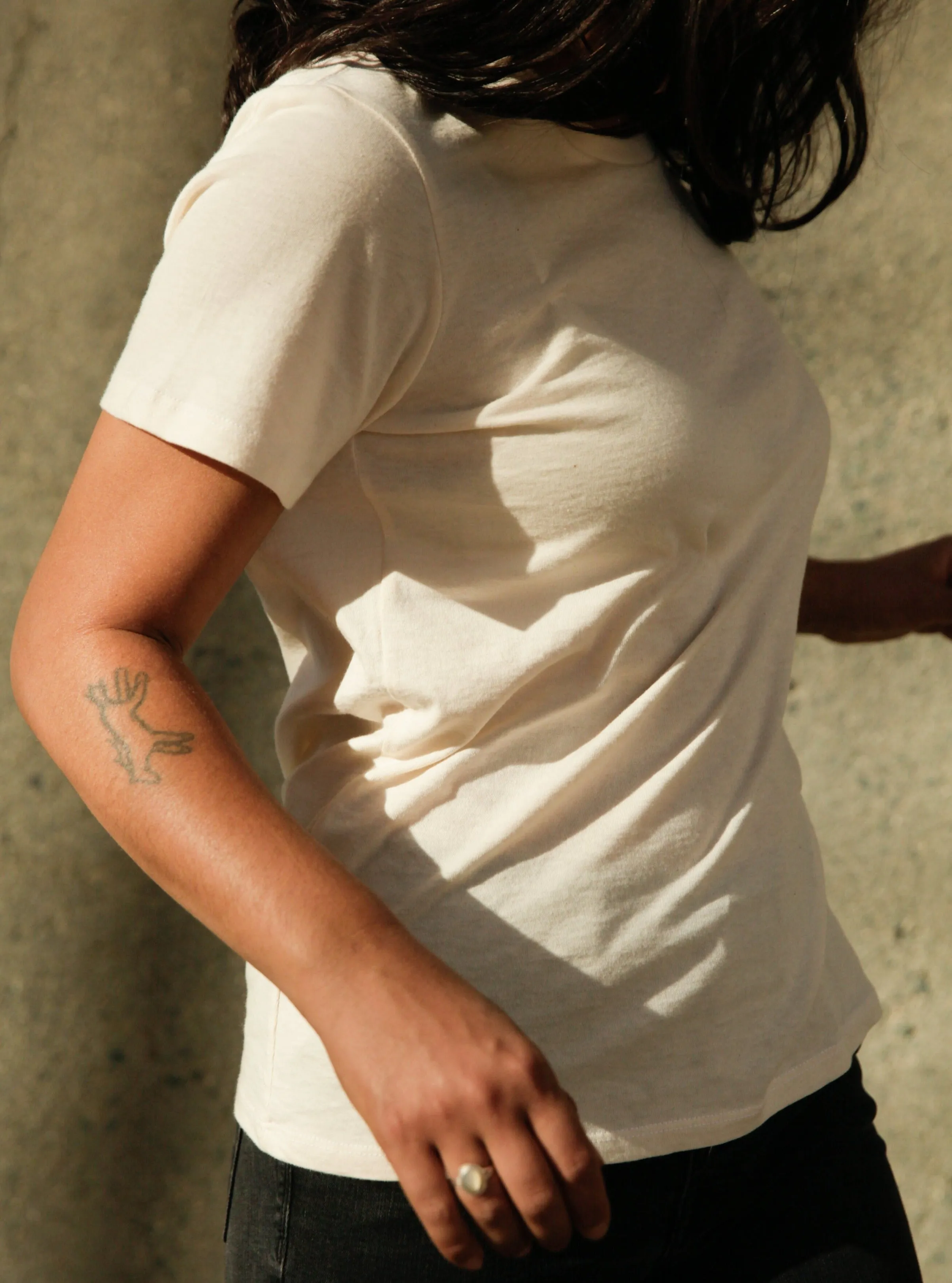 Women's Organic Crew Tee - Natural