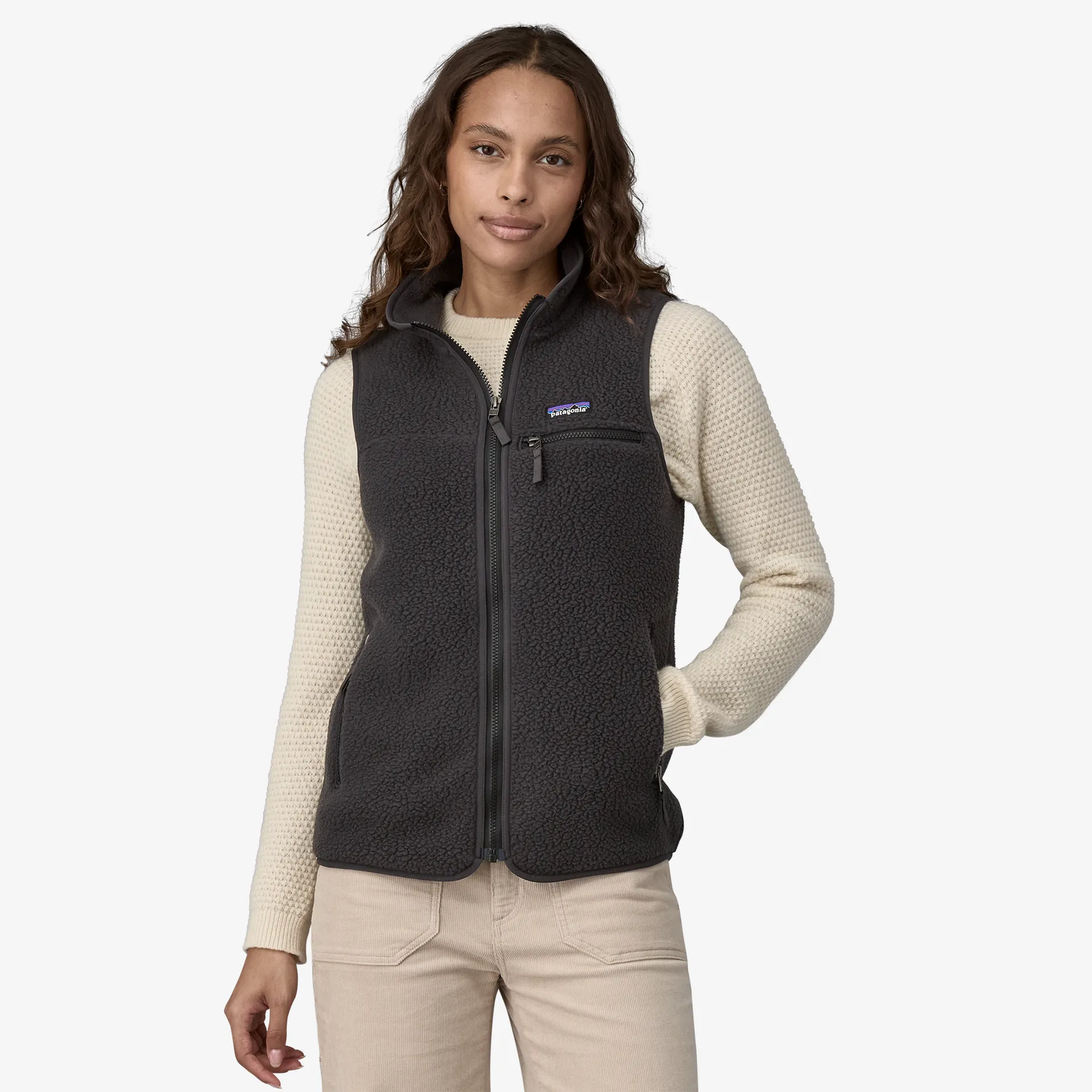 Women's Retro Pile Fleece Vest