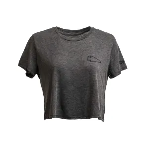 Women's Subtle Spearhead Cropped Tee - Poly-Blend
