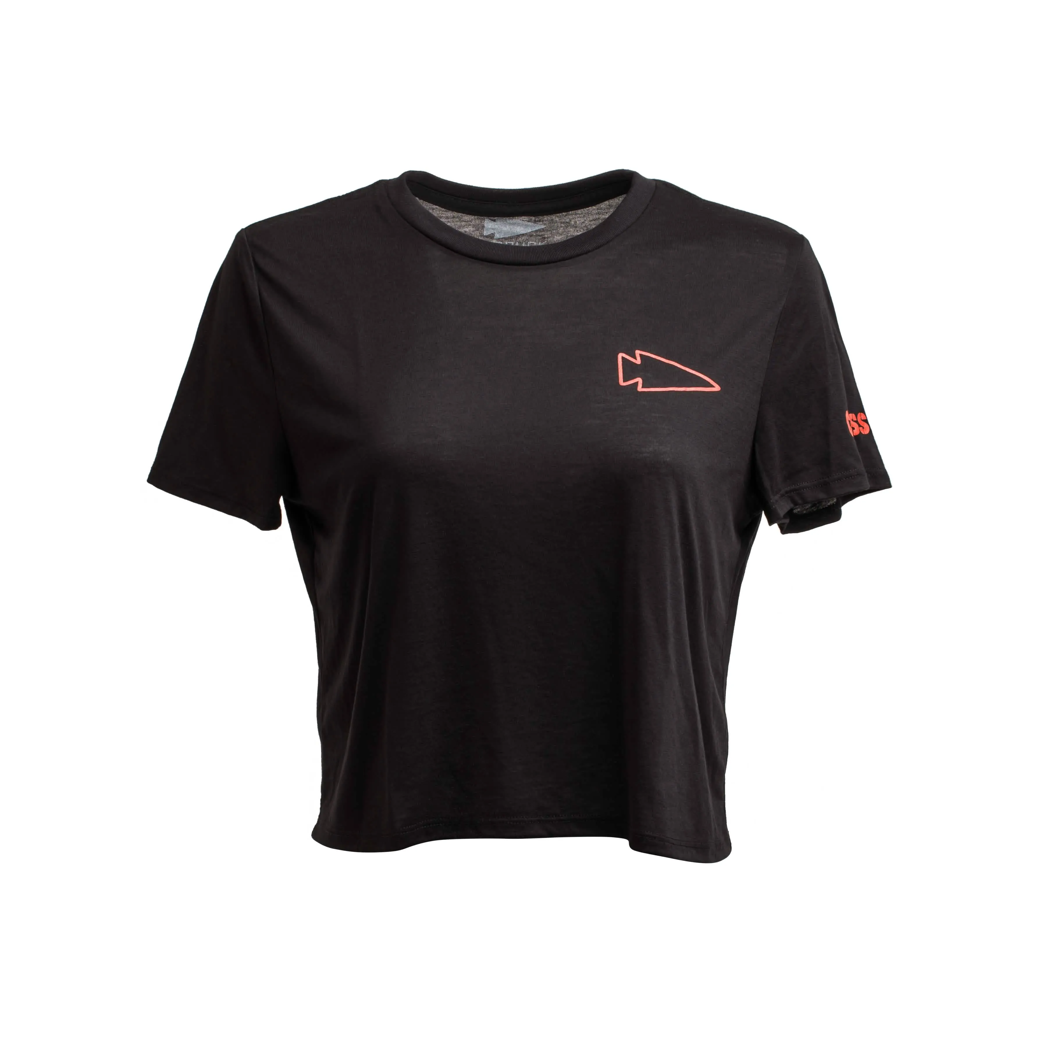 Women's Subtle Spearhead Cropped Tee - Poly-Blend
