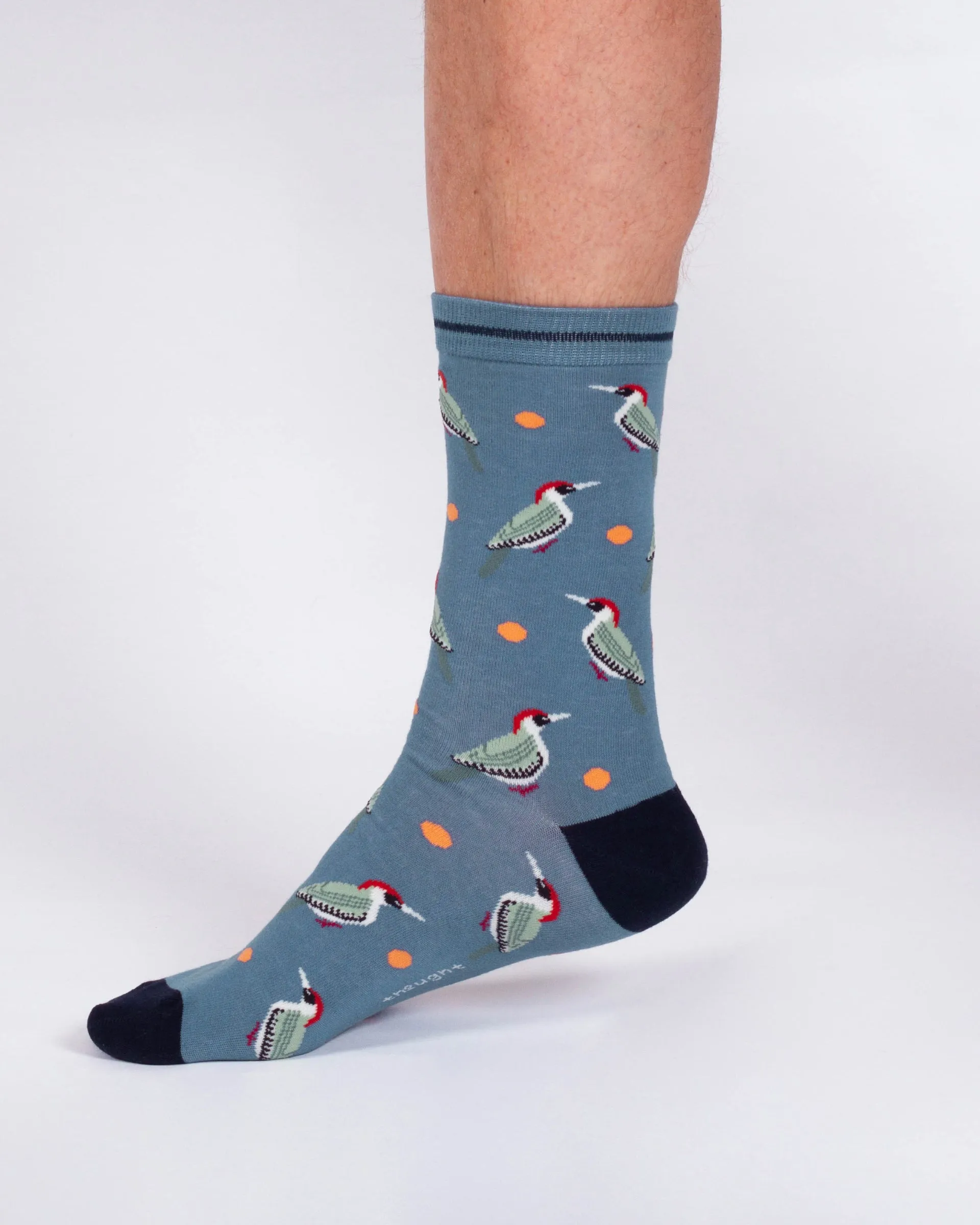 Woodpecker Organic Cotton Crew Socks - Blue Multi