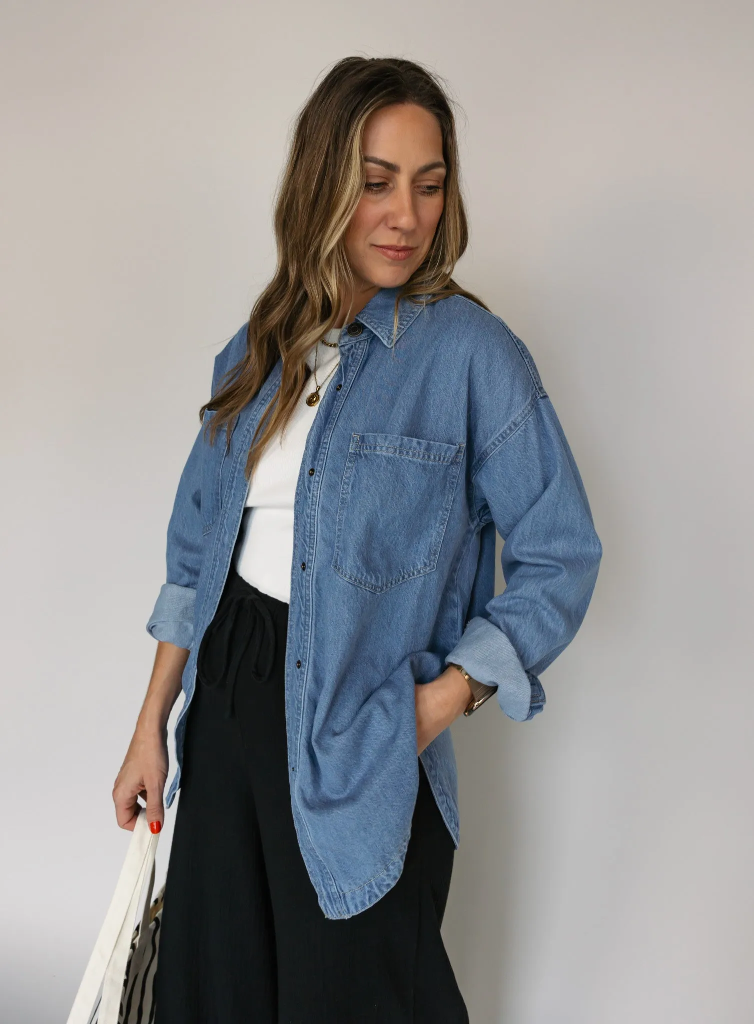 Z Supply: All Day Soft Denim Jacket - Worn Indigo