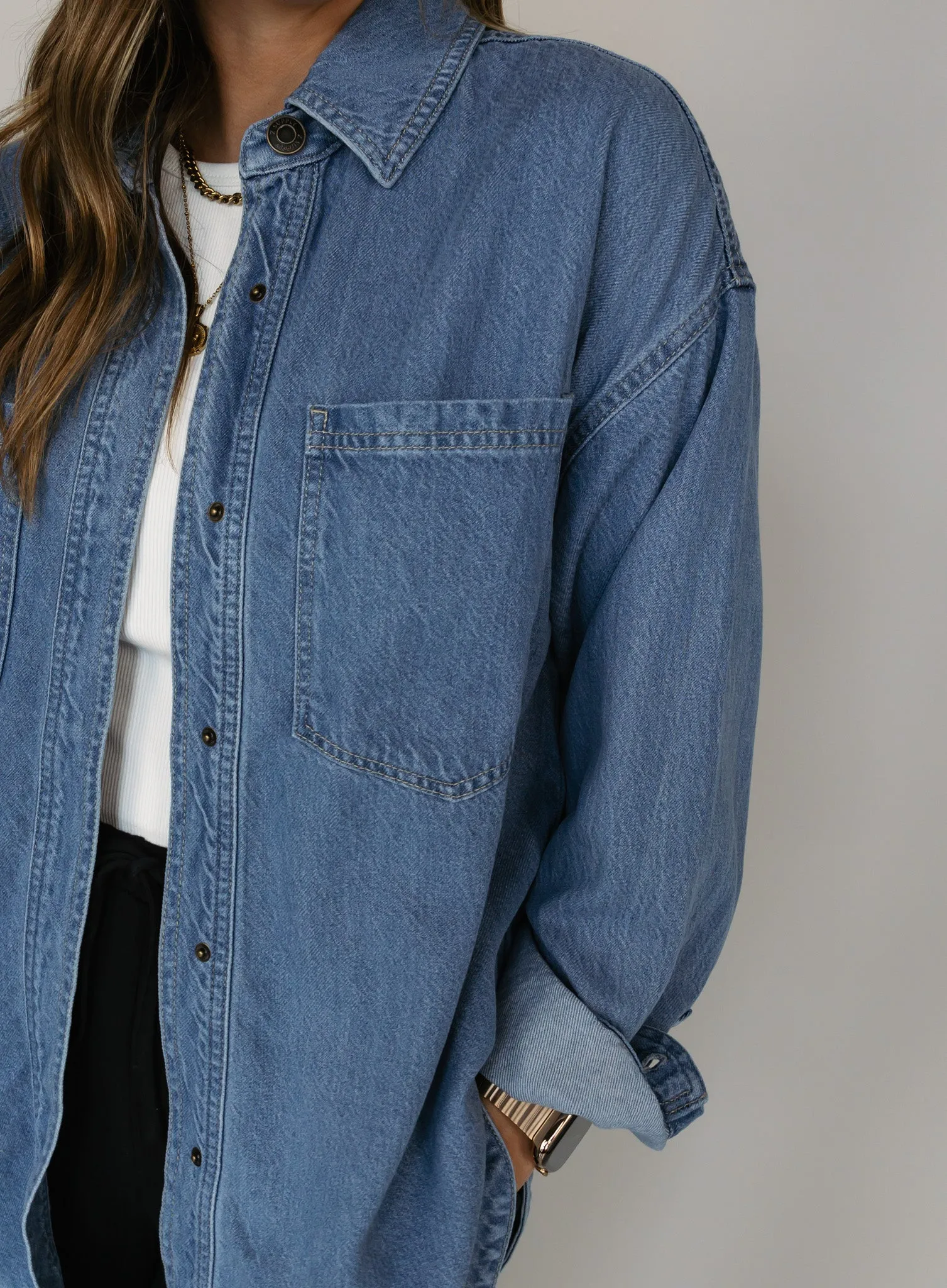 Z Supply: All Day Soft Denim Jacket - Worn Indigo
