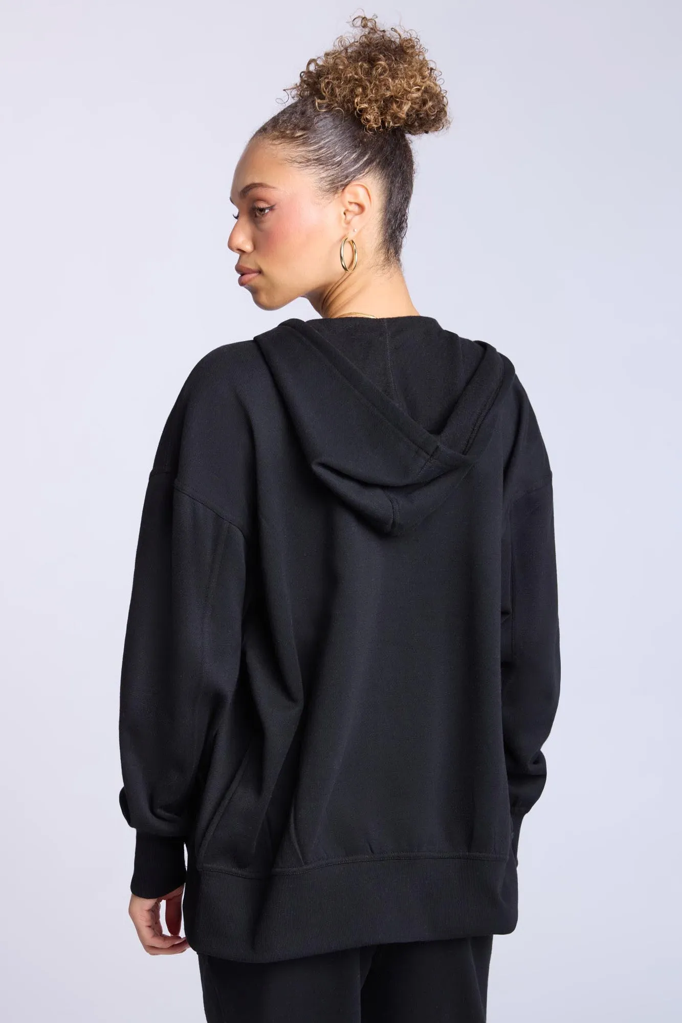 Zip-Up Oversized Hoodie