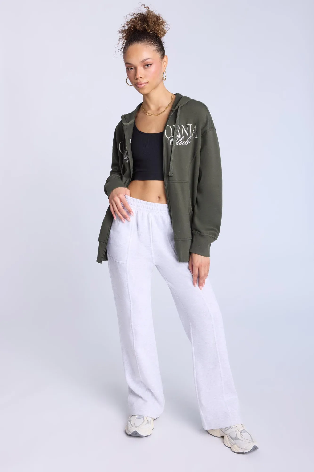 Zip-Up Oversized Hoodie