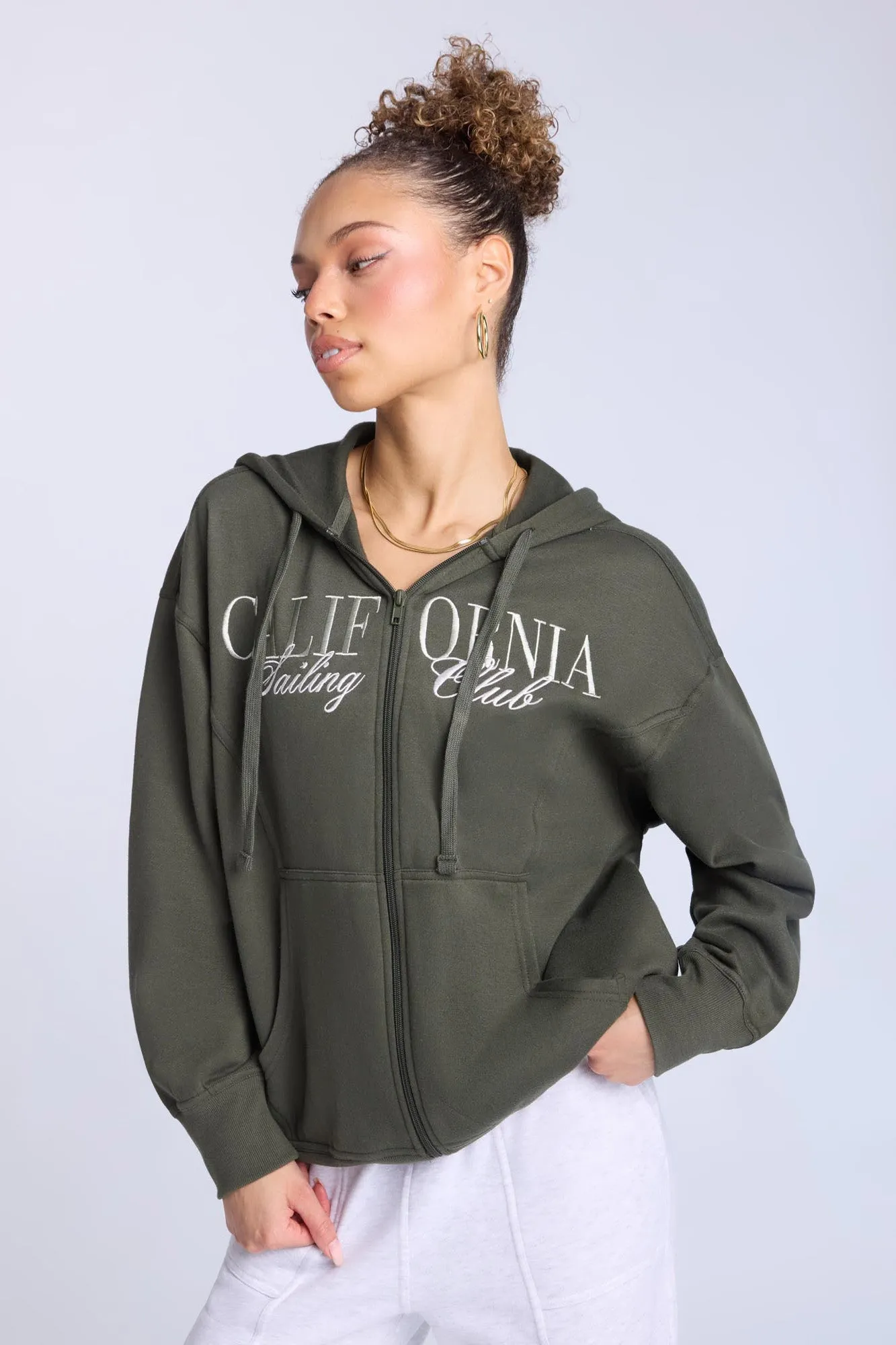 Zip-Up Oversized Hoodie