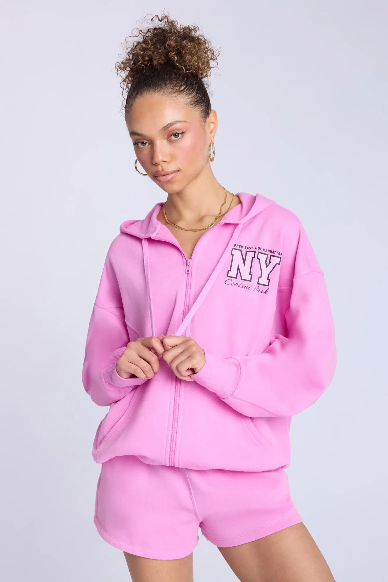 Zip-Up Oversized Hoodie