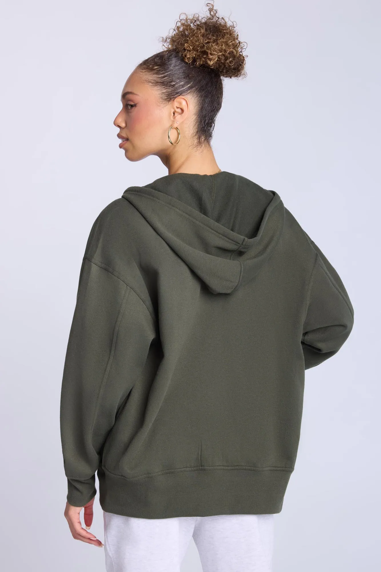 Zip-Up Oversized Hoodie
