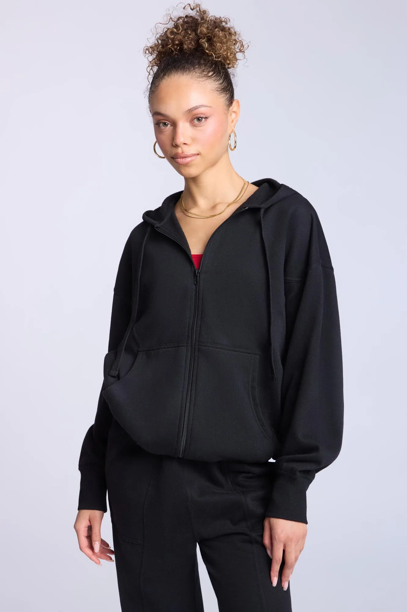 Zip-Up Oversized Hoodie