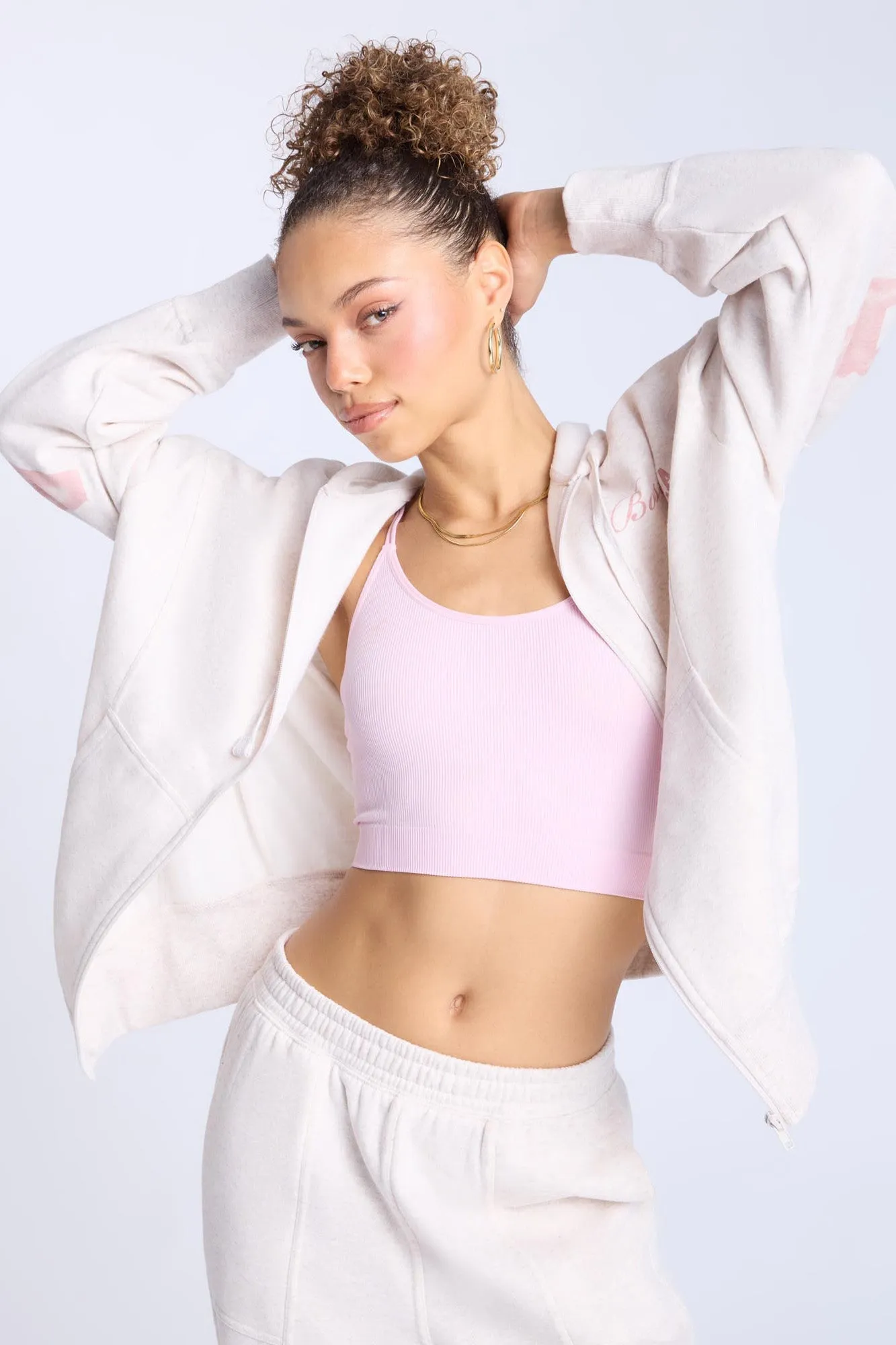 Zip-Up Oversized Hoodie